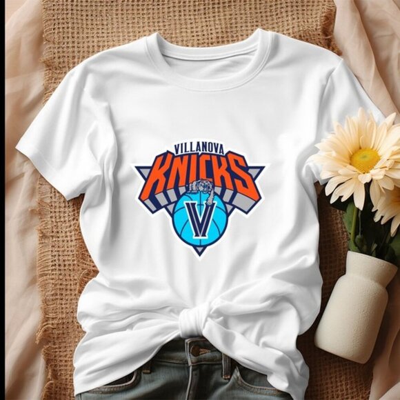 Olin D Tops - Villanova Knicks New York Mashup Parody Basketball Graphic Shirt NBA Team Fan 91